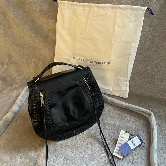 Rebecca Minkoff vanity saddle bag in black - Picture 2 of 9